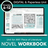 DIGITAL Workbook for ANY Novel: Unit Study Grades 7-12 DIS