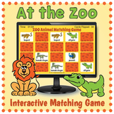 DIGITAL Zoo Animals Memory Matching Card Game