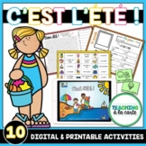 DIGITAL and PRINTABLE French Summer and End of the Year Ac