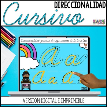 Preview of Alfabeto en cursivo  | DIGITAL cursive alphabet practice in SPANISH | CURSIVA