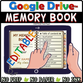 Preview of DIGITAL interactive MEMORY book/ YEARBOOK Google Slides™ With tabs