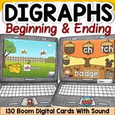 DIGRAPHS BUNDLE: BEGINNING AND ENDING BOOM DIGITAL CARDS D
