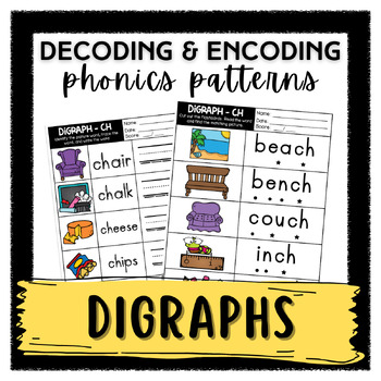 Preview of DIGRAPHS BUNDLE | PHONICS | WORD WORK | SOR ALIGNED