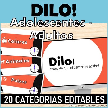 Preview of Icebreaker Español DILO! Juego Editable con Timer Adolescentes y Adultos 