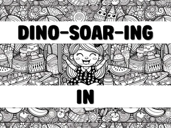 Preview of DINO-SOAR-ING IN SECOND GRADE! Grade 2 Bulletin Board Decor Kit