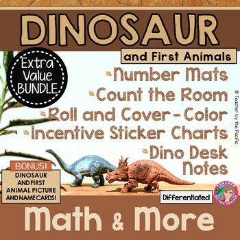 Preview of DINOSAUR BUNDLE - MATH AND MORE!