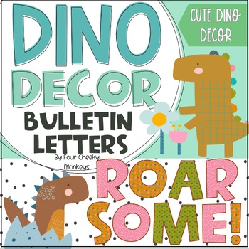 Preview of DINOSAUR Classroom Decor // bulletin board letters