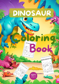 Preview of DINOSAUR Coloring Book for kids