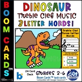 DINOSAUR Music BOOM™ CARDS Treble Clef Note Word Digital T