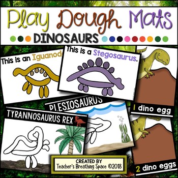 Preview of DINOSAUR Play Dough Mats  |  22 Picture Mats and 10 Counting Mats 1-10