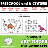 Dinosaur Alphabet Activities for Fine Motor Centers.