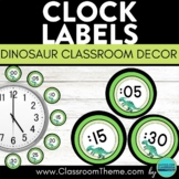 DINOSAUR Theme Decor CLASSROOM CLOCK DISPLAY analog label 