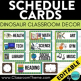 DINOSAUR Theme Decor CLASSROOM SCHEDULE editable card dail