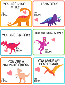 You're Roaresome Dinosaur Valentine's Day Cards