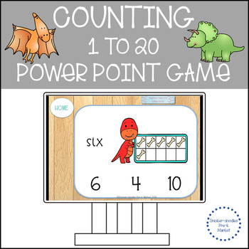 Preview of DINOSAURS COUNTING 1-20 ACTIVITY