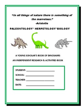 Preview of DINOSAURS: INDEPENDENT RESEARCH & ACTIVITIES  BOOK/ GRS. 5-8 / 48 PAGES
