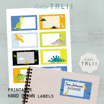 Preview of DINOSAURS PRINTABLE LABELS