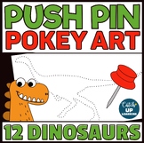 DINOSAURS Push Pin Art Pokey Pictures Activities Fine Moto
