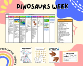 DINOSAURS WEEK THEME Weekly Lessons | Printable Toddler an