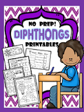 DIPHTHONGS {NO PREP} PRINTABLES - DISTANCE LEARNING SUITABLE