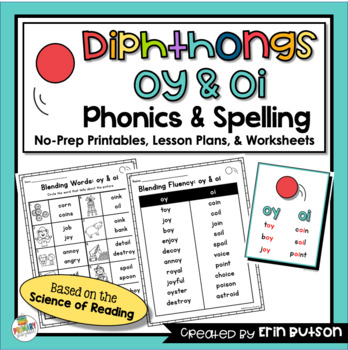 OY and OI Worksheets and Activities, No Prep, Vowel Teams Worksheets