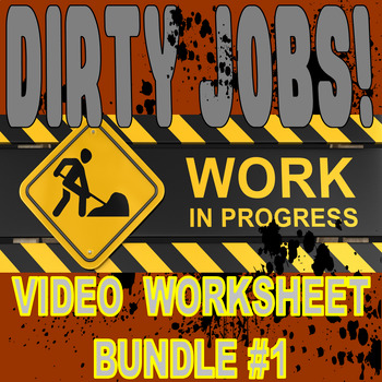 Preview of DIRTY JOBS: BUNDLE SET #1 (17 Science Career Video sheets / STEM / Sub)
