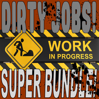 Preview of DIRTY JOBS: SUPER BUNDLE  (75+ Science Video Sheets / 150+ careers / STEM / Sub)