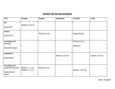 DIS Services Schedule