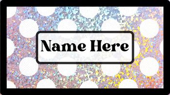 Preview of DISCO NAME TAGS- *4 COLORS INCLUDED*