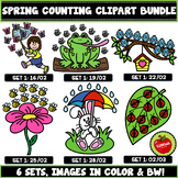 Spring Counting Clipart Bundle