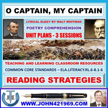 Preview of O CAPTAIN, MY CAPTAIN - DISCOVERING ABRAHAM LINCOLN : LESSON AND RESOURCES