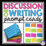 Writing Prompts or Discussion Prompts Cards - Journal or O