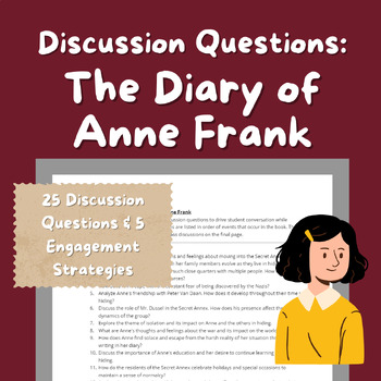 Preview of DISCUSSION QUESTIONS: THE DIARY OF ANNE FRANK (+ ENGAGEMENT STRATEGIES!)