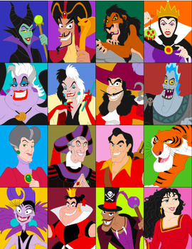 Preview of DISNEY VILLAINS - Multiplication & Division, Color by numbers. 20 pages