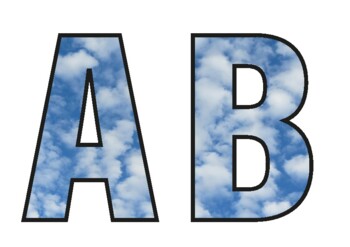 DISPLAY LETTERS - CLOUDS by The Hat | TPT