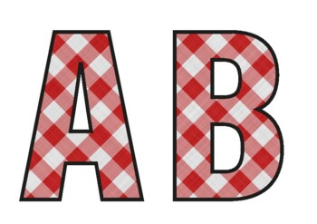 Preview of DISPLAY LETTERS - GINGHAM RED