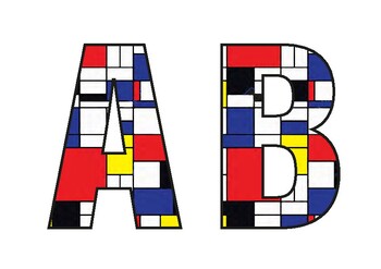 Preview of DISPLAY LETTERS - PIET MONDRIAN
