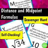 Distance and Midpoint Formulas Scavenger Hunt Activity