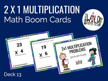 Preview of 2x1 Multiplication BOOM Cards