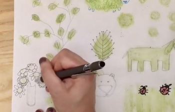 Preview of DISTANCE LEARNING 4 STUDENTS +AT HOME KIDS! CHLOROPHYLL ART PLAY VIDEO + LESSON!