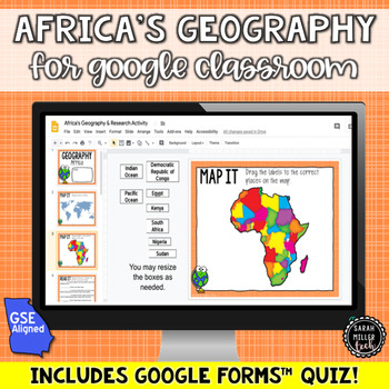 Preview of DISTANCE LEARNING: Africa Geography & Research for Google Classroom™️ (SS7G1)