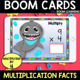 DISTANCE LEARNING Boom Cards Multiplication Facts x4