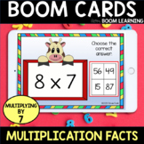 DISTANCE LEARNING Boom Cards Multiplication Facts x7