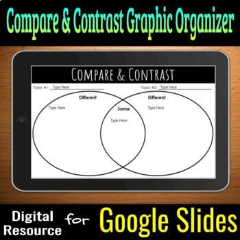 Preview of Compare & Contrast Graphic Organizer - Google Slides - DISTANCE LEARNING