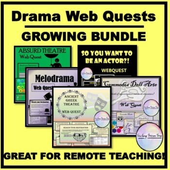 Preview of DISTANCE LEARNING DRAMA WEB QUESTS - GROWING BUNDLE!!