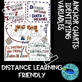 Preview of DISTANCE LEARNING FRIENDLY - ANCHOR CHARTS: IDENTIFYING VARIABLES