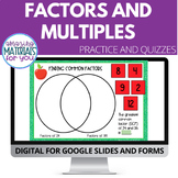 Factors and Multiples Google™ Slides and Forms | FALL
