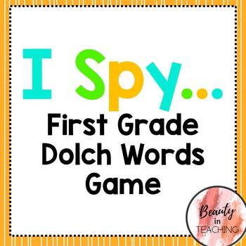 Preview of DISTANCE LEARNING GAME - I Spy Dolch First Grade Words