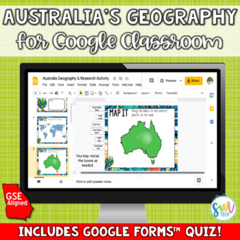 Preview of DISTANCE LEARNING: Geography in Australia for Google Classroom (SS6G11)