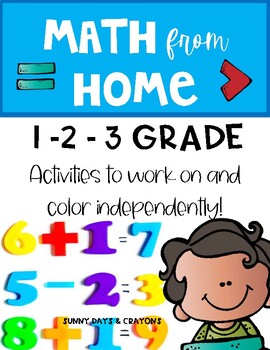 Preview of DISTANCE LEARNING / AT HOME LEARNING / HOMESCHOOL MATH SPIRAL REVIEW 1-3 GRADE